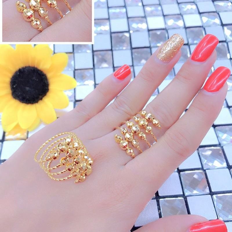 Nhẫn nữ UHAVNhẫn Bi Xoắn Nhiều Vòng