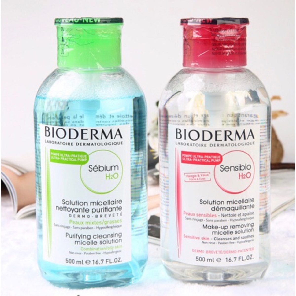 Tẩy trang micellar cho da thường và da nhạy cảm Bioderma Sensibio H2O - 500ml