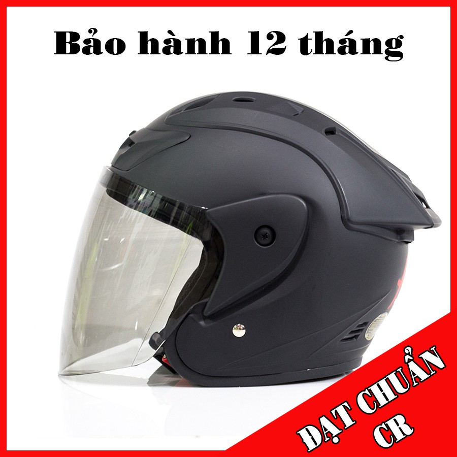 Mũ bảo hiểm 3/4 asia 115 - kính khói