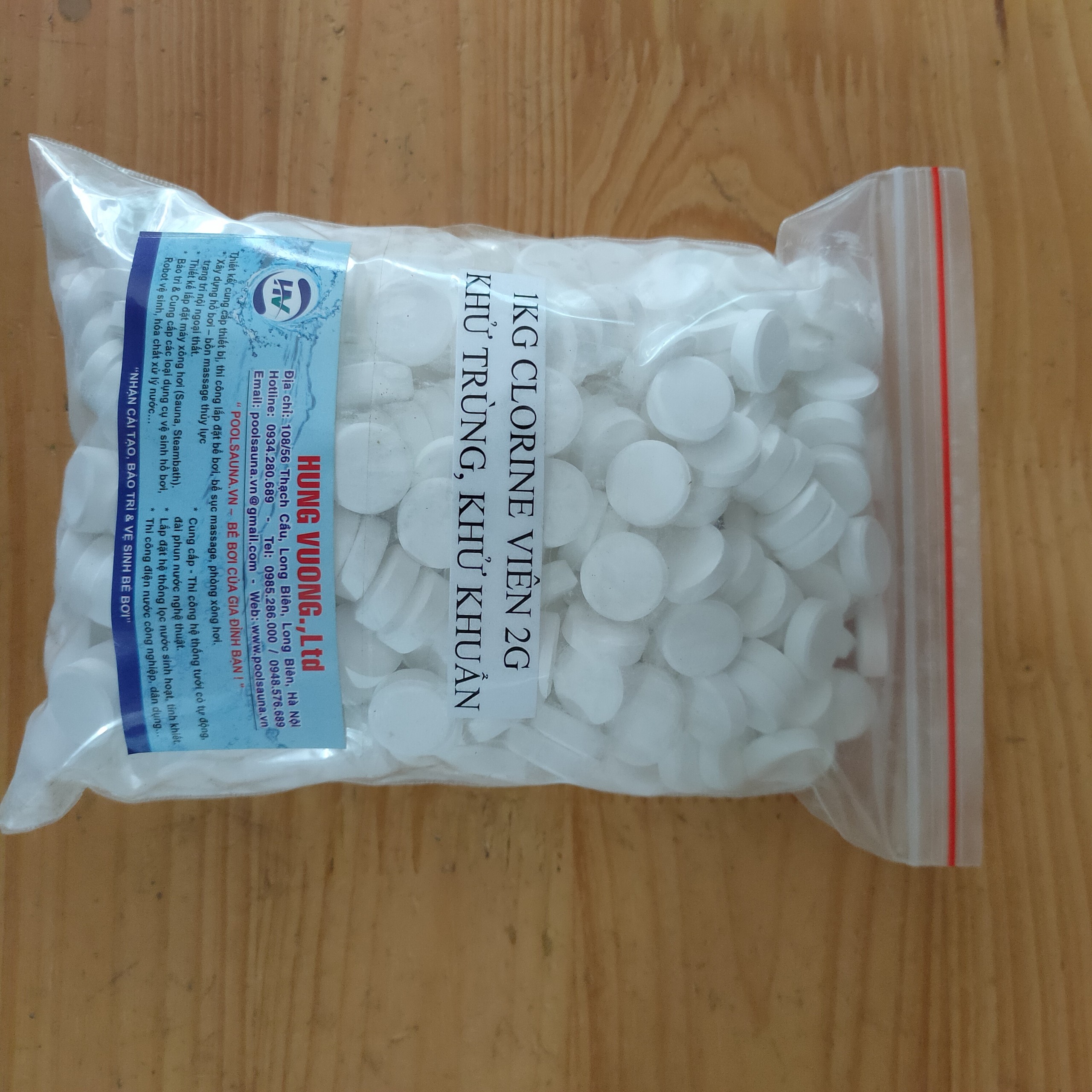 CLO VIÊN 2gam - TCCA viên 2g xử lý nước hồ bơi - Clorine viên khử trùng, khử khuẩn