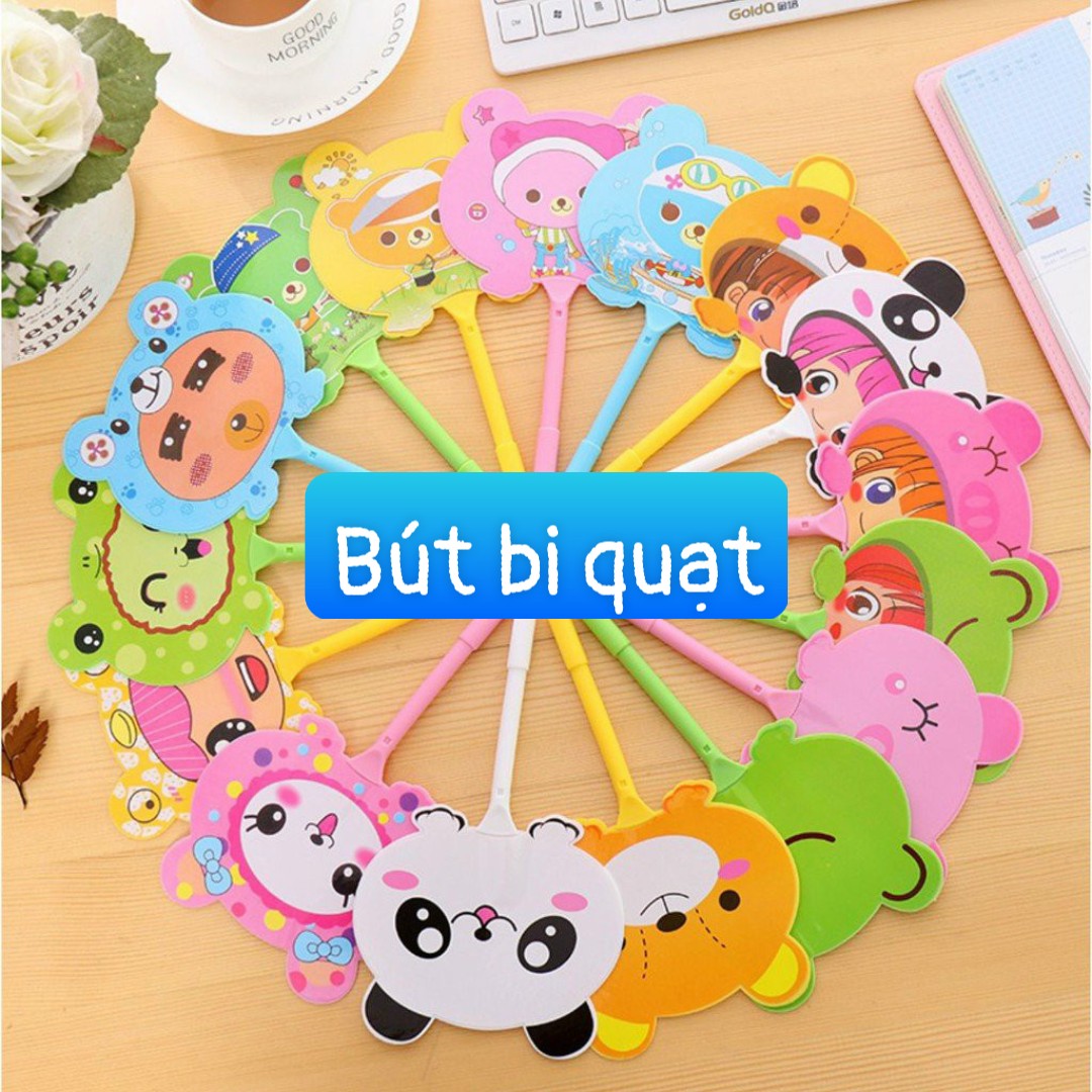 Bút bi hình quạt siêu dễ thương - mực xanh