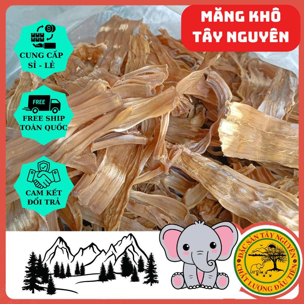 Măng khô tây nguyên - phơi nắng vàng ươm, không mốc || đặc sản tây nguyên 48 đăk nông