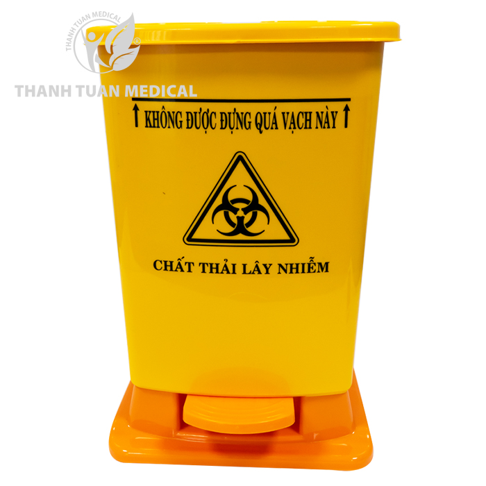 Thùng đựng rác thải y tế 15 lít có đạp chân - chuyên dùng y tế, spa...