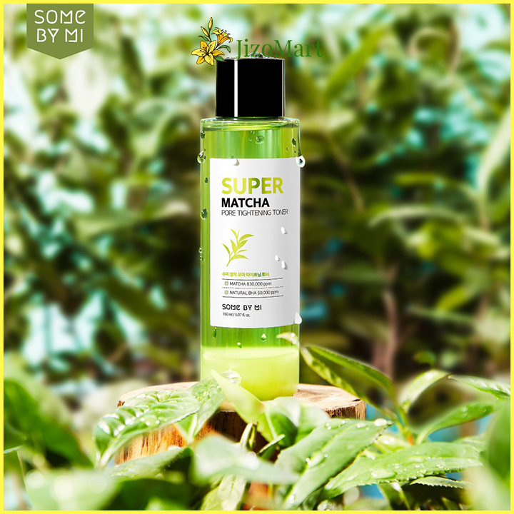 Nước Hoa Hồng Trà Xanh Giảm Mụn Đầu Đen, Se Khít Lỗ Chân Lông Some By Mi Super Matcha Pore Tightening Toner 150ml - some by mi super matcha