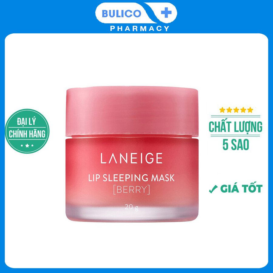 Mặt nạ ngủ môi laneige lip sleeping mask berry 20g làm hồng môi, cung cấp độ ẩm, dưỡng môi hết khô nứt nẻ