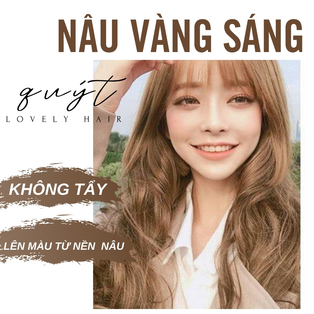 Thuốc nhuộm tóc- màu vàng sáng- nhuộm từ nền nâu- không tẩy-tặng oxy