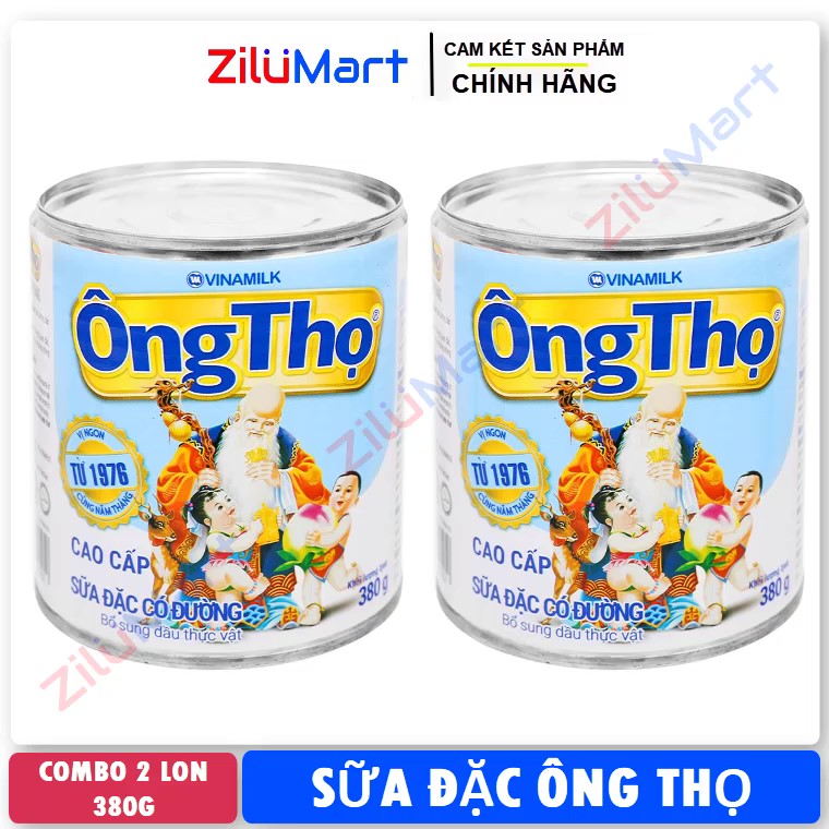Sữa đặc Ông Thọ có đường nhãn xanh loại 380g
