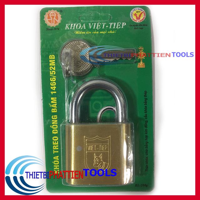 Ổ khóa cửa việt tiệp 5 phân treo đồng bấm 1466/52mb cao cấp chính hãng