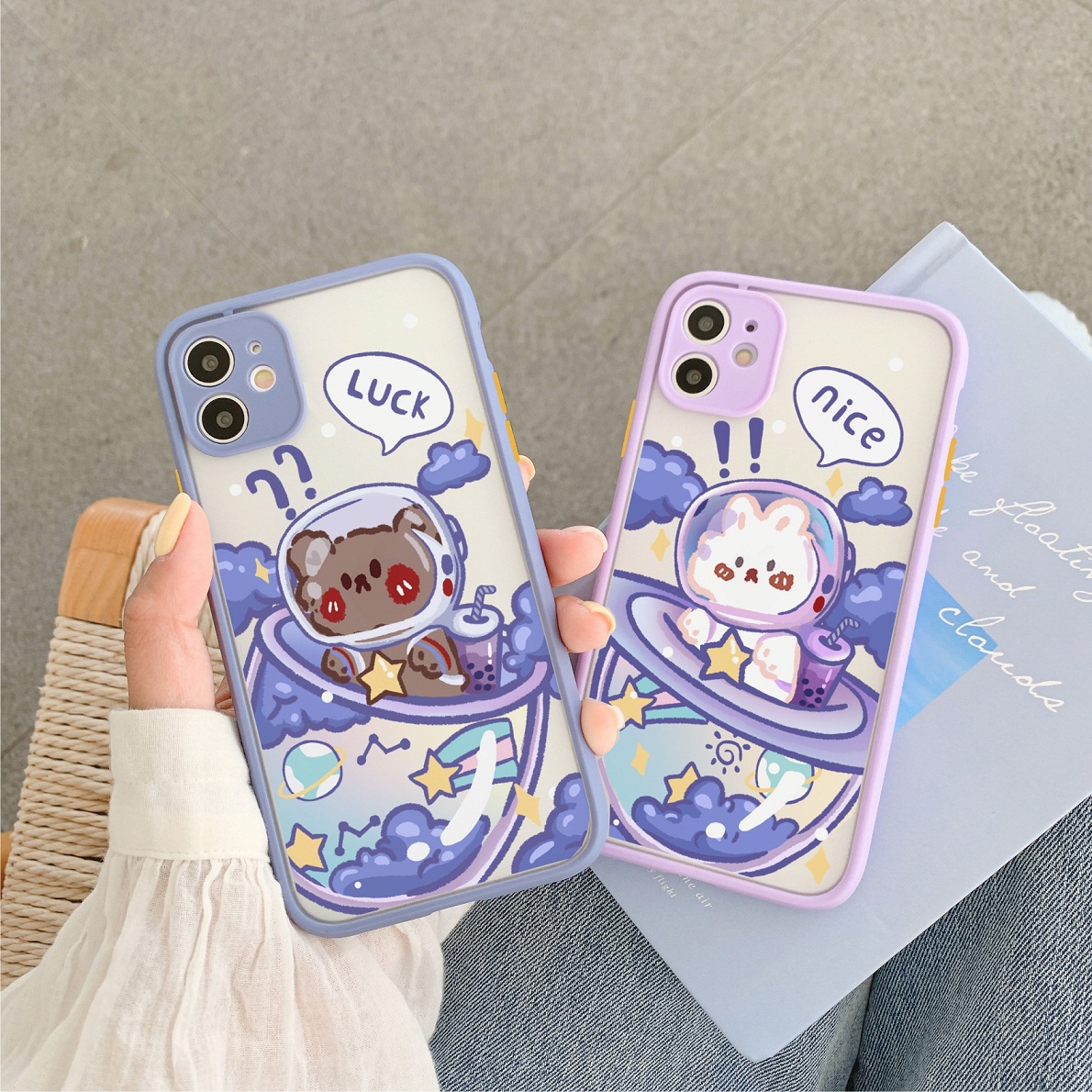 Ốp lưng nhám chống sock va đập bảo vệ camera luck x nice