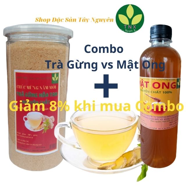 [Giảm 8%] COMBO TRÀ GỪNG MẬT ONG HÒA TAN NGUYÊN CHẤT ĐĂK LĂK, BỘT GỪNG, TRÀ GỪNG NGUYÊN CHẤT DAK LAK, TRÀ GỪNG MẬT ONG