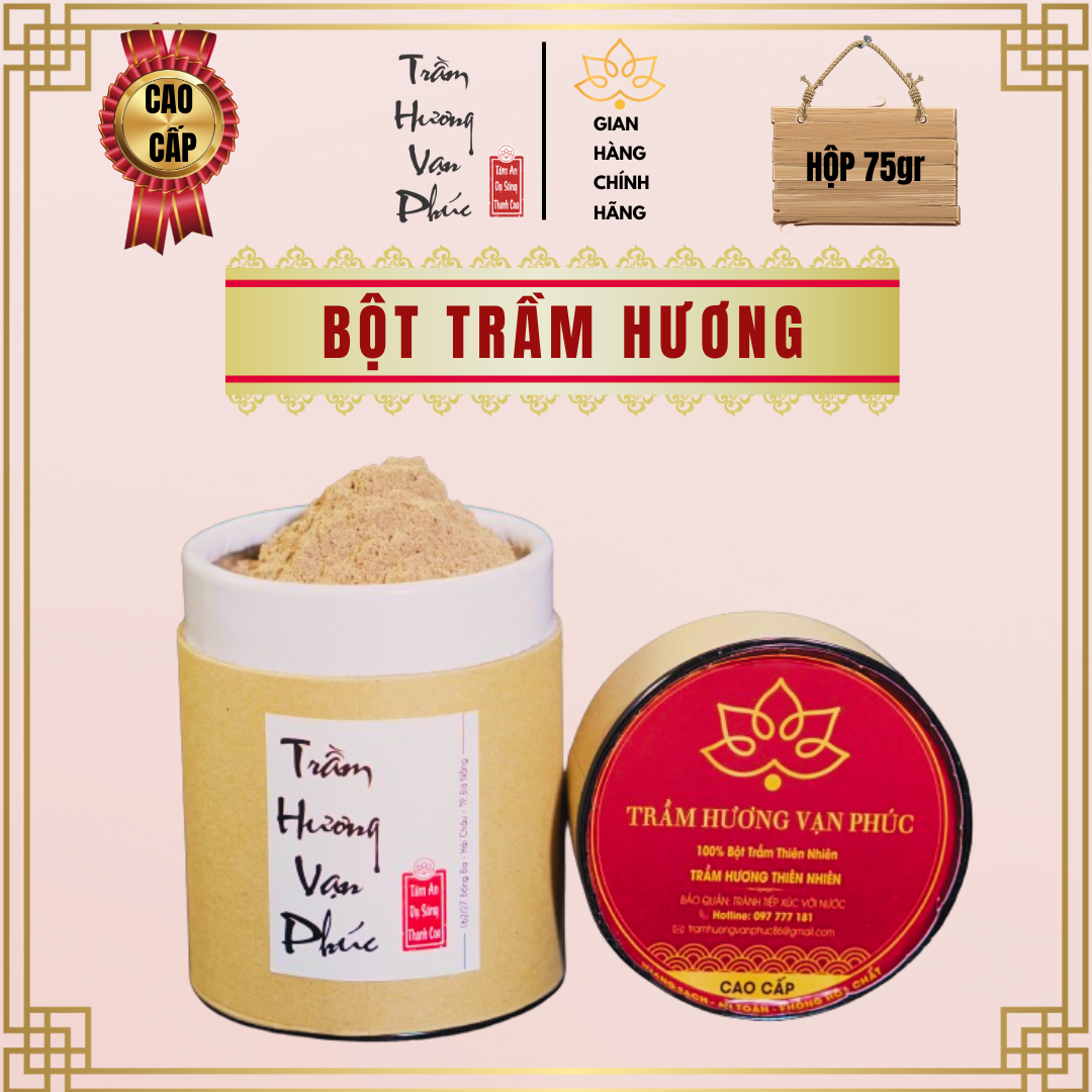 Bột trầm hương xông lư điện VẠN PHÚC đồ cúng phong thủy