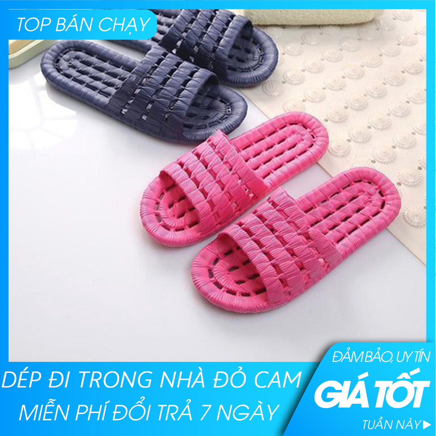 (Mẫu mới 2020) Dép đi trong nhà -  dép đi trong nhà tắm - văn phòng siêu nhẹ, siêu êm, chống trơn trượt- Free Size