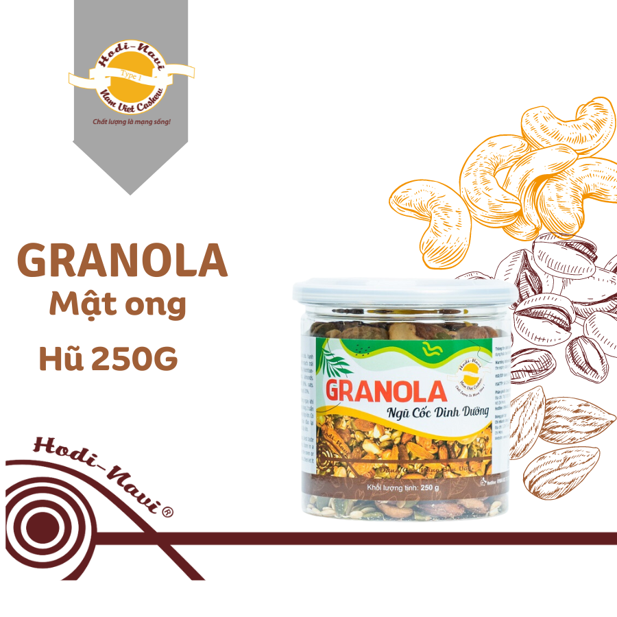 granola 250g HODINAVI honey flavor 20% oats healthy food