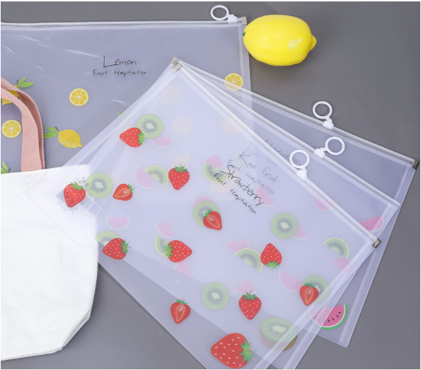 Túi zip đựng giấy kiểm tra A4 siêu cute trong suốt