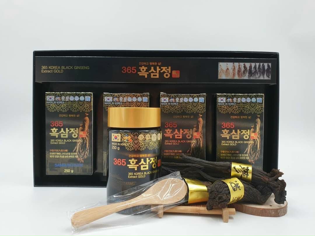 Cao hắc sâm 365 samsung bio pharm hàn quốc hộp 4 lọ x 250gr