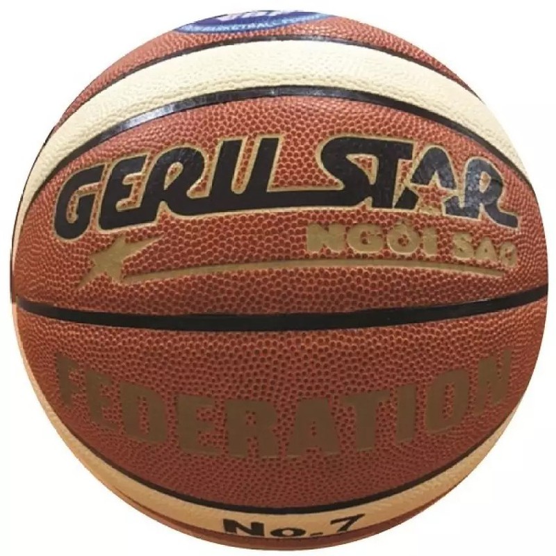 Quả bóng rổ da PU Gerustar Federation tặng kèm lưới đựng bóng +kim bơm bóng