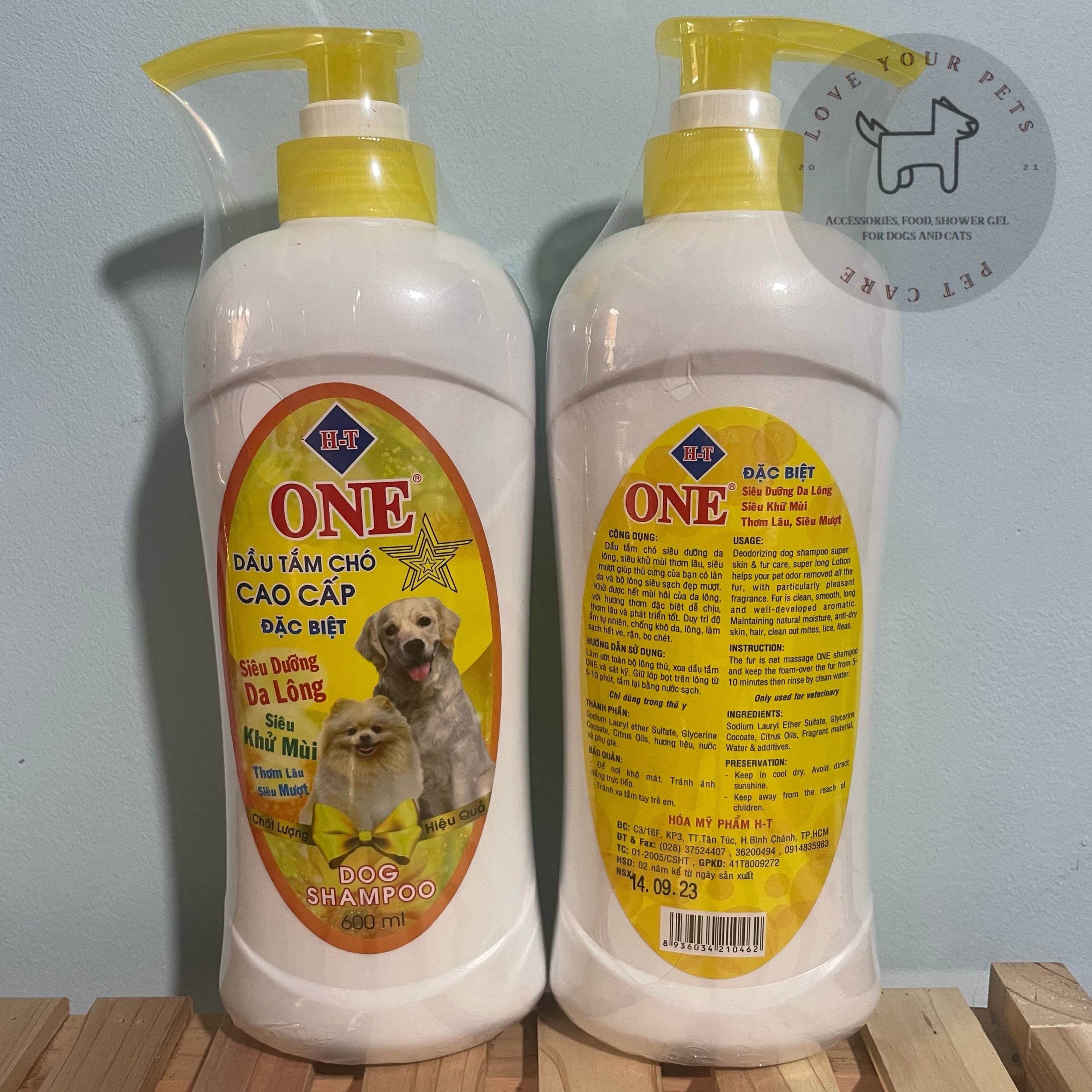 Sữa tắm chó ONE đặc biệt siêu dưỡng da lông, khử mùi, thơm lâu 600ml