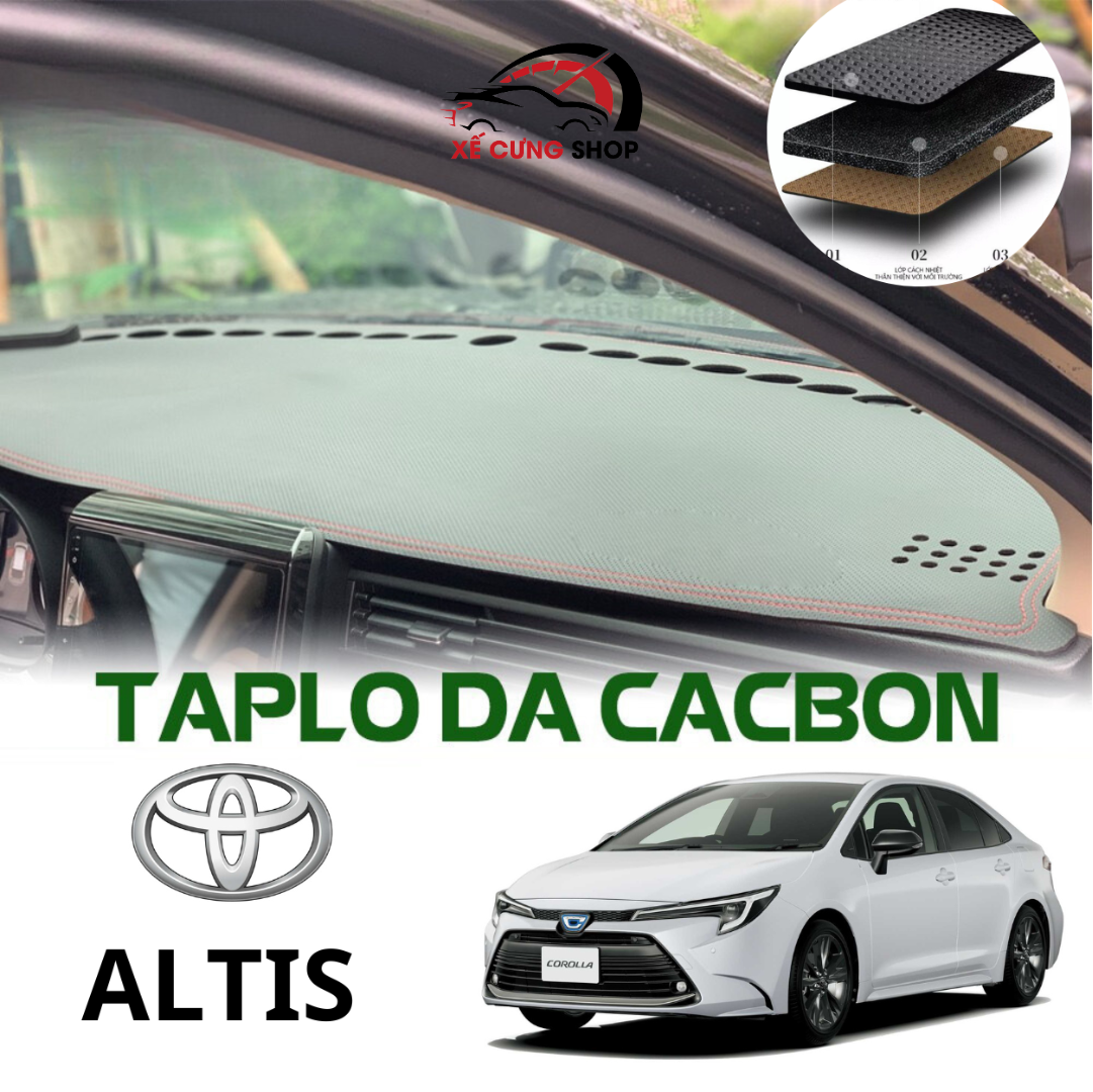 Thảm phủ taplo xe Toyota Corolla Altis 2022-2023 cao cấp chống nắng