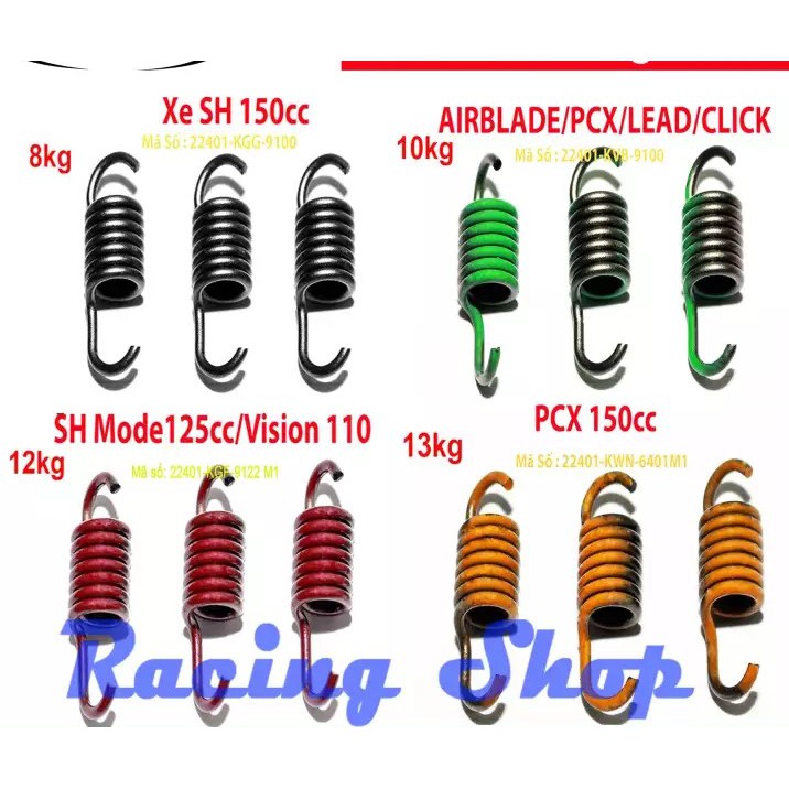 FREEShip lò xo côn Ly hợp xe ga SH, AirBlade, PCX, Lead, Vision, Vario, Spacy... Bảo hành 1 đổi 1