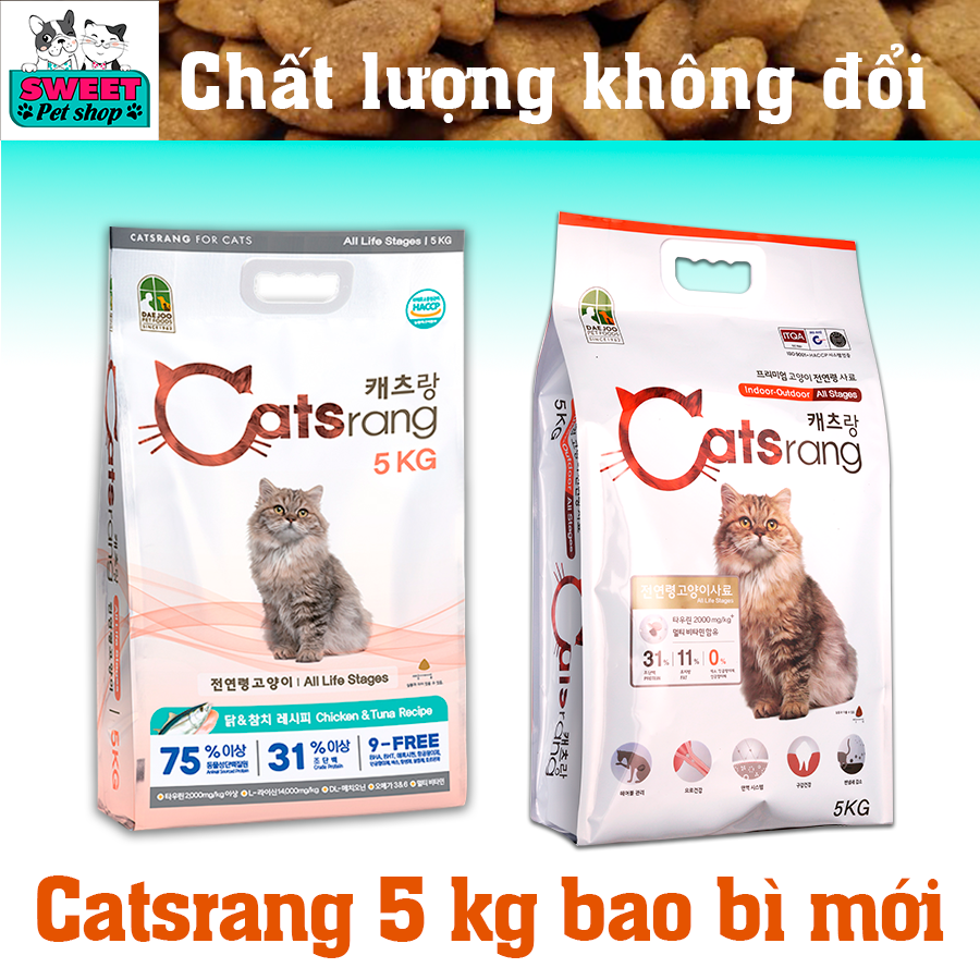 Thức ăn cho mèo Catsrang mọi lứa tuổi Hàn Quốc 5Kg date mới