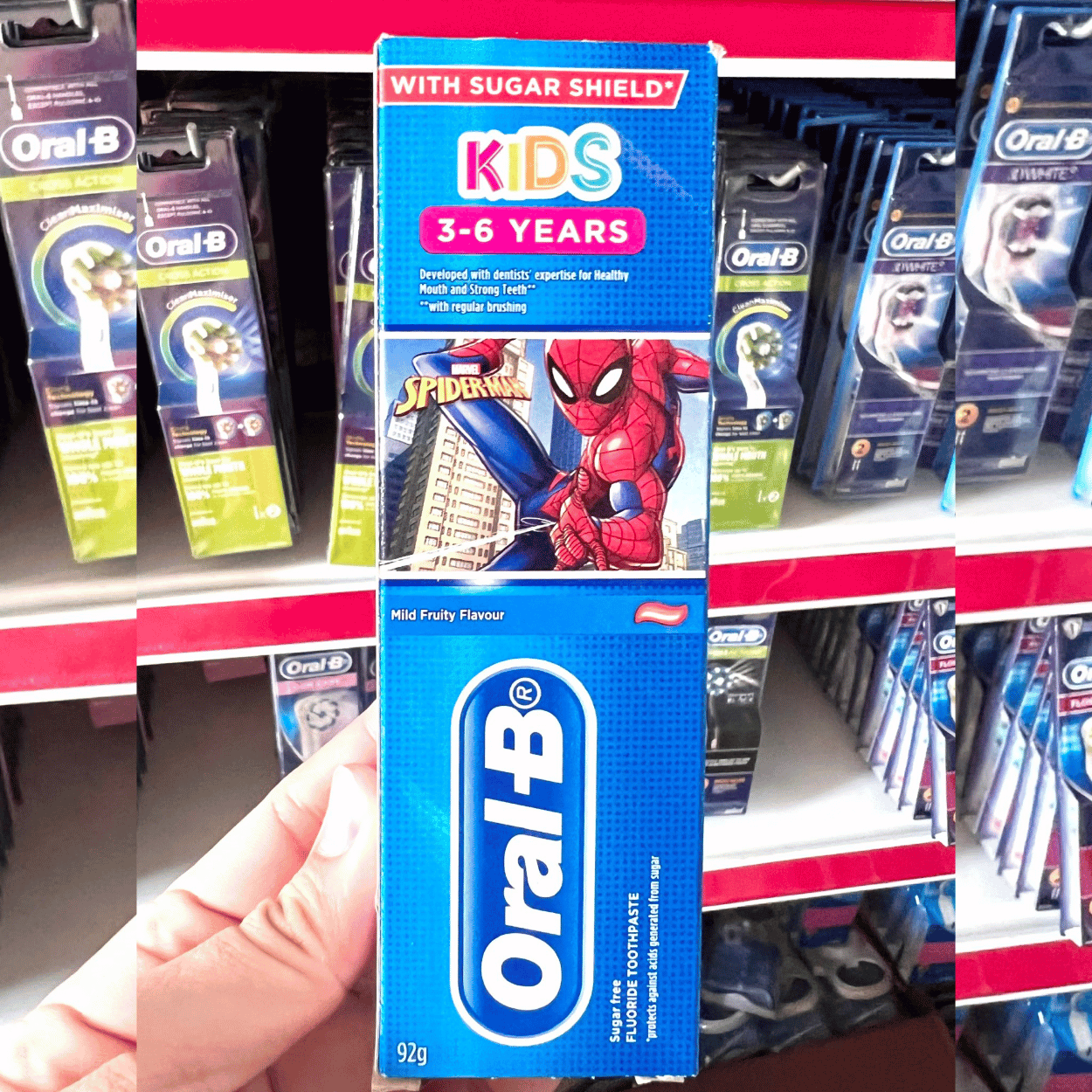 Kem đánh răng oral-b cho trẻ 3-6 tuổi oral-b kids spiderman 92g - chính hãng đức