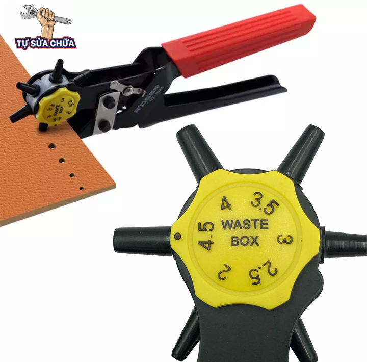 Kìm bấm lỗ đa năng cao cấp  R'Deer RT-1025, chuyên bấm lỗ dây nịt, thắt lưng, bấm dây da đồng hồ, giày dép, bìa cứng