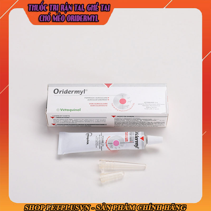 Thuốc trị rận tai, ghẻ tai chó mèo Oridermyl