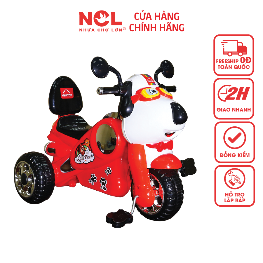 Xe 3 Bánh Trẻ Em Nhựa Chợ Lớn L9 Chú Chó Thông Minh (Không nhạc) Dành Cho Bé Từ 1 - 3 Tuổi - M1814-X3B