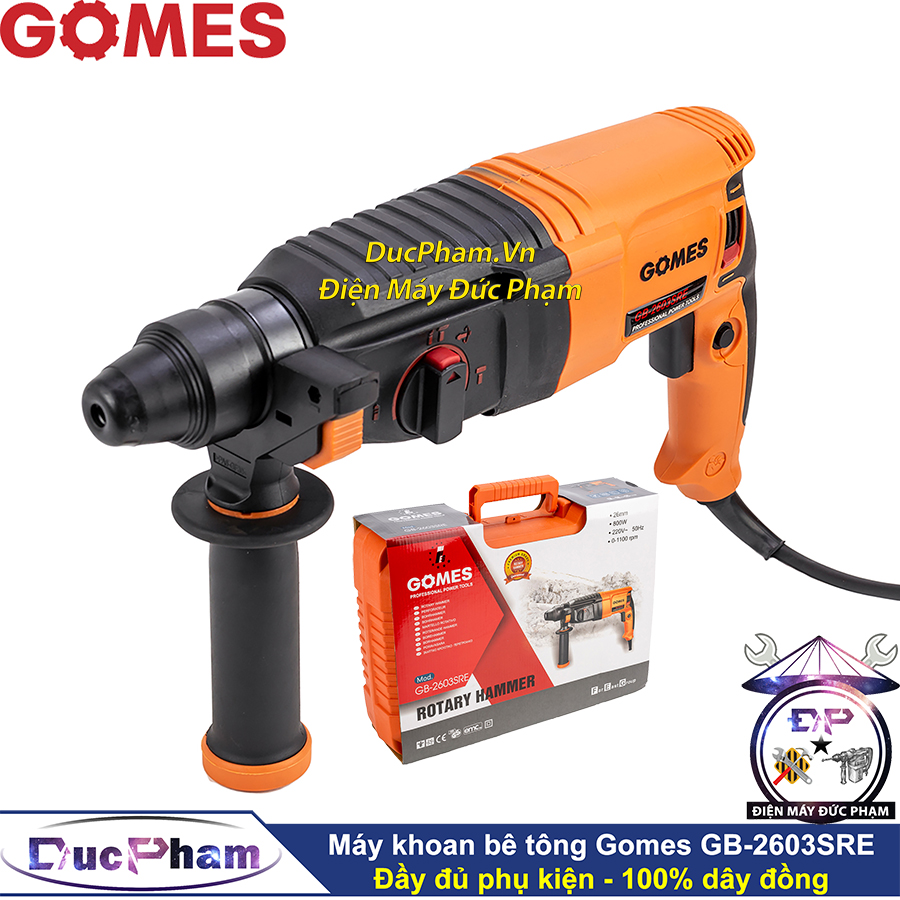 Máy khoan bê tông 3 chức năng Gomes GB-2603SRE