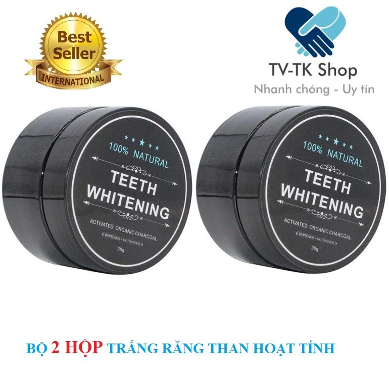 Bộ 2 Hộp Bột Trắng Răng Than Tre Hoạt Tính Teeth Whitening (Mẫu mới)