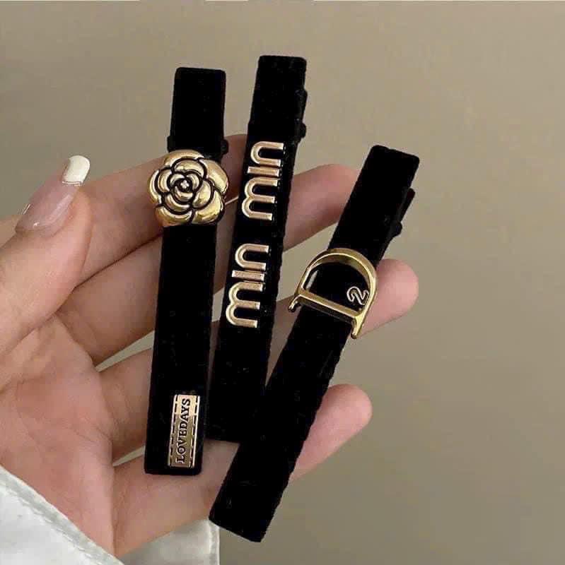 Set 3 kẹp tóc mái min min đen tạo kiểu siêu đẹp