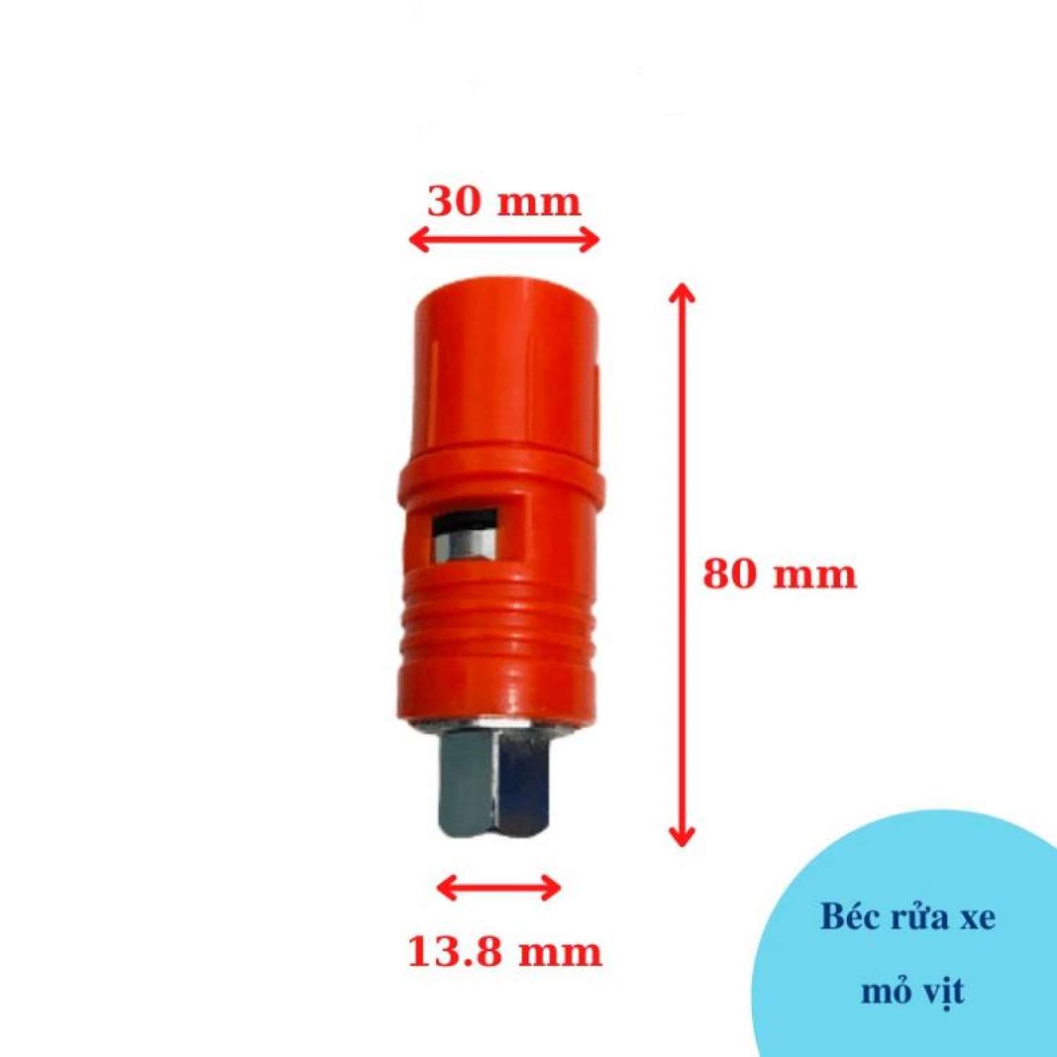 Béc rửa xe mỏ vịt cao áp chuyên dùng xịt rửa xe| Đầu nối răng trong 13.8mm| Lỗ 1.2mm - 2.0mm