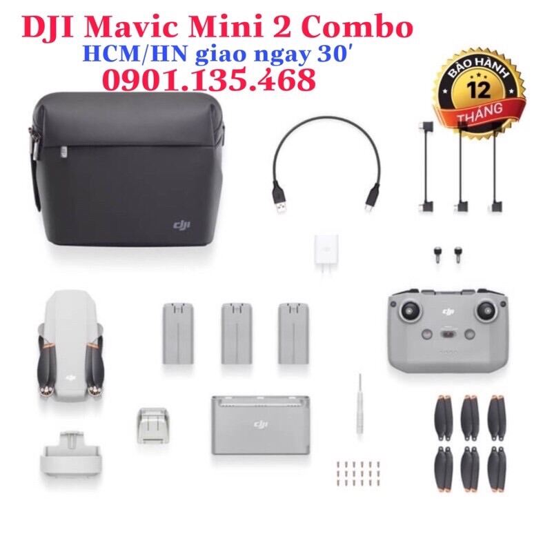 [FreeshipMAX] Flycam DJI Mini 2 Fly More Combo Chính hãng Bảo Hành 12 Tháng