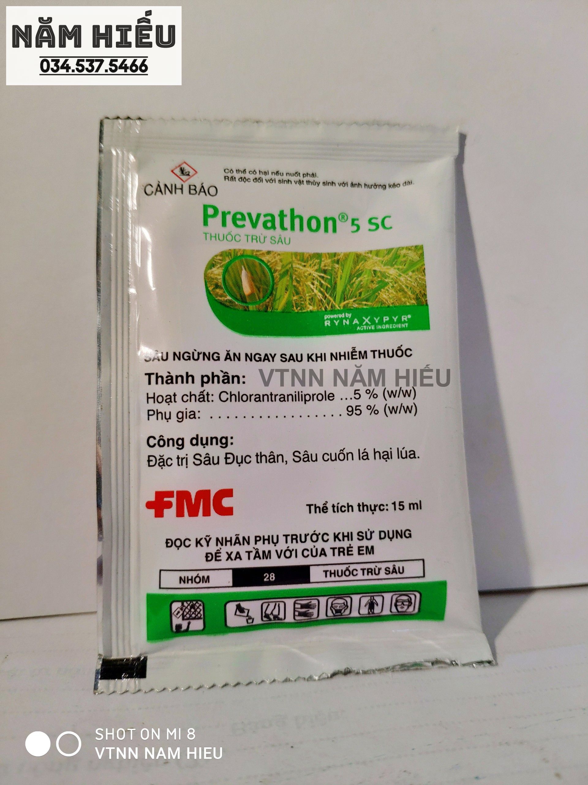 Chế Phẩm diệt côn trùng sinh học Dupont Prevathon 5SC - gói 25ml - sau cuốn lá, dòi, sau xanh da láng trên rau màu hoa kieng