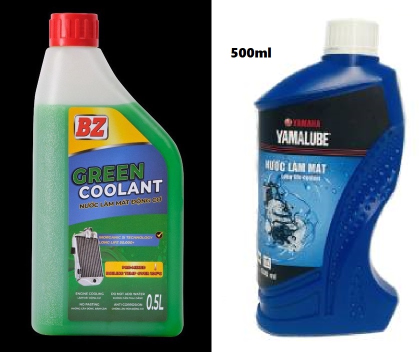 Nước mát giải nhiệt động cơ yamaha/bz chai 0.5l, nước làm mát bz/yamaha pha sẵn chai 500ml