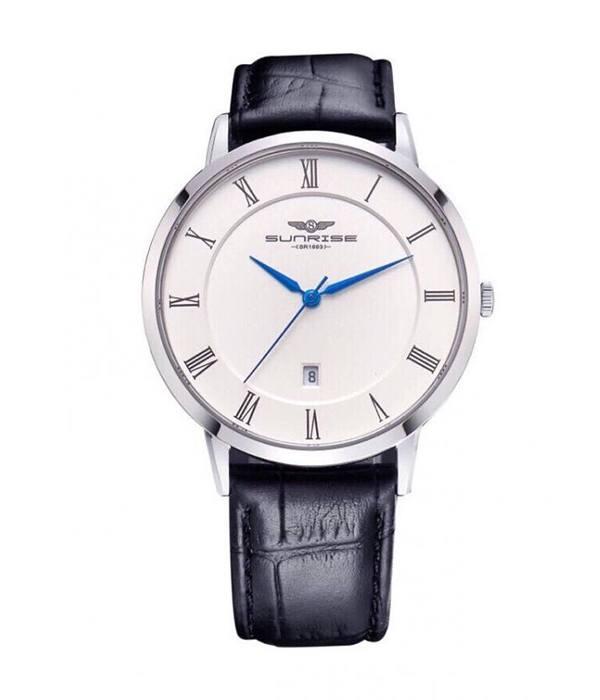 Đồng hồ nam dây da sunrise chính hãng sg1082.4102
