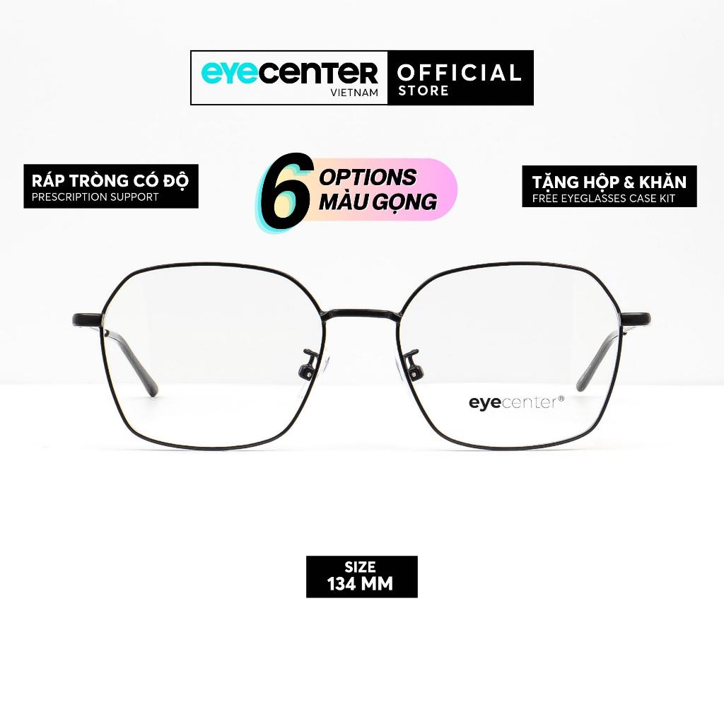 Gọng kính cận nữ chính hãng EYECENTER K15 kim loại chống gỉ cao cấp Hàn Quốc nhập khẩu by Eye Center Vietnam