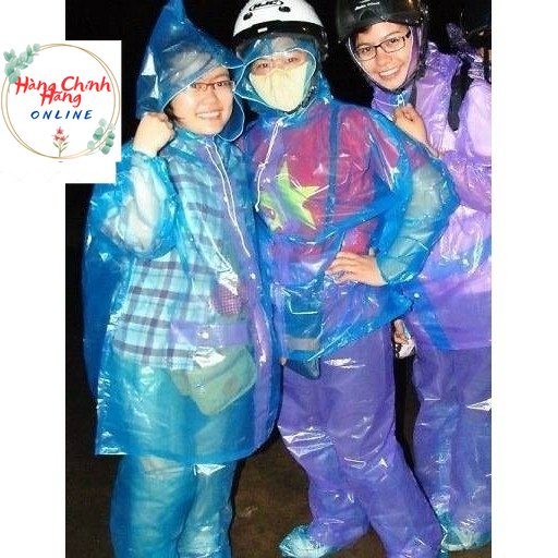 Combo 10 Bộ Áo Mưa Nilon Đi Phượt Loại Dày - Sử dụng nhiều lần