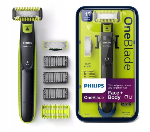 Máy cạo râu mặt, tạo kiểu râu và cơ thể philips oneblade qp2620/20