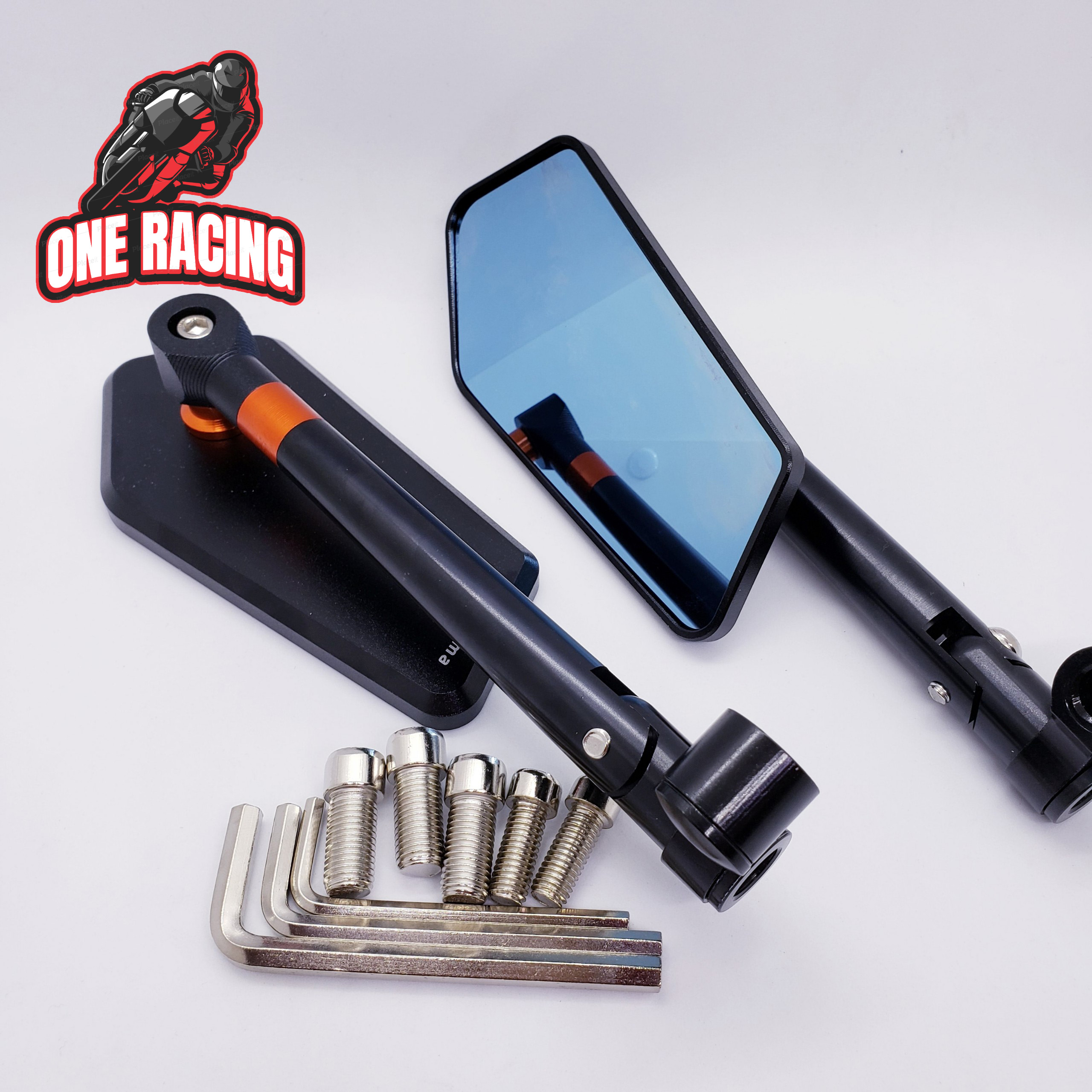Kính chiếu hậu iphone xéo, gương rizoma gắn xe máy exciter, sirius, wave, sh...