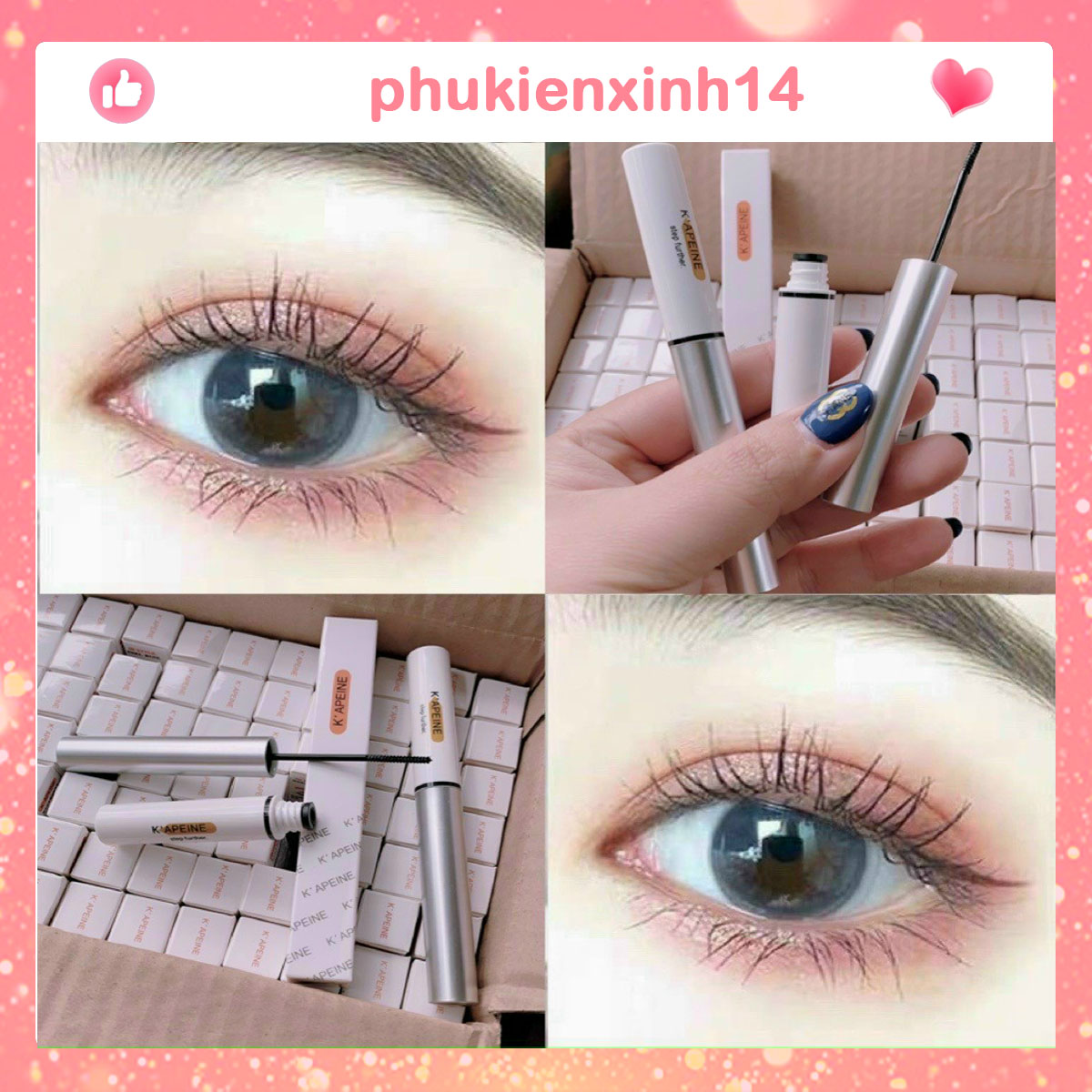Mascara sợi mảnh full box k'apeine- chuốt mi sợi mỏng- cong vút- hàng nội địa trung