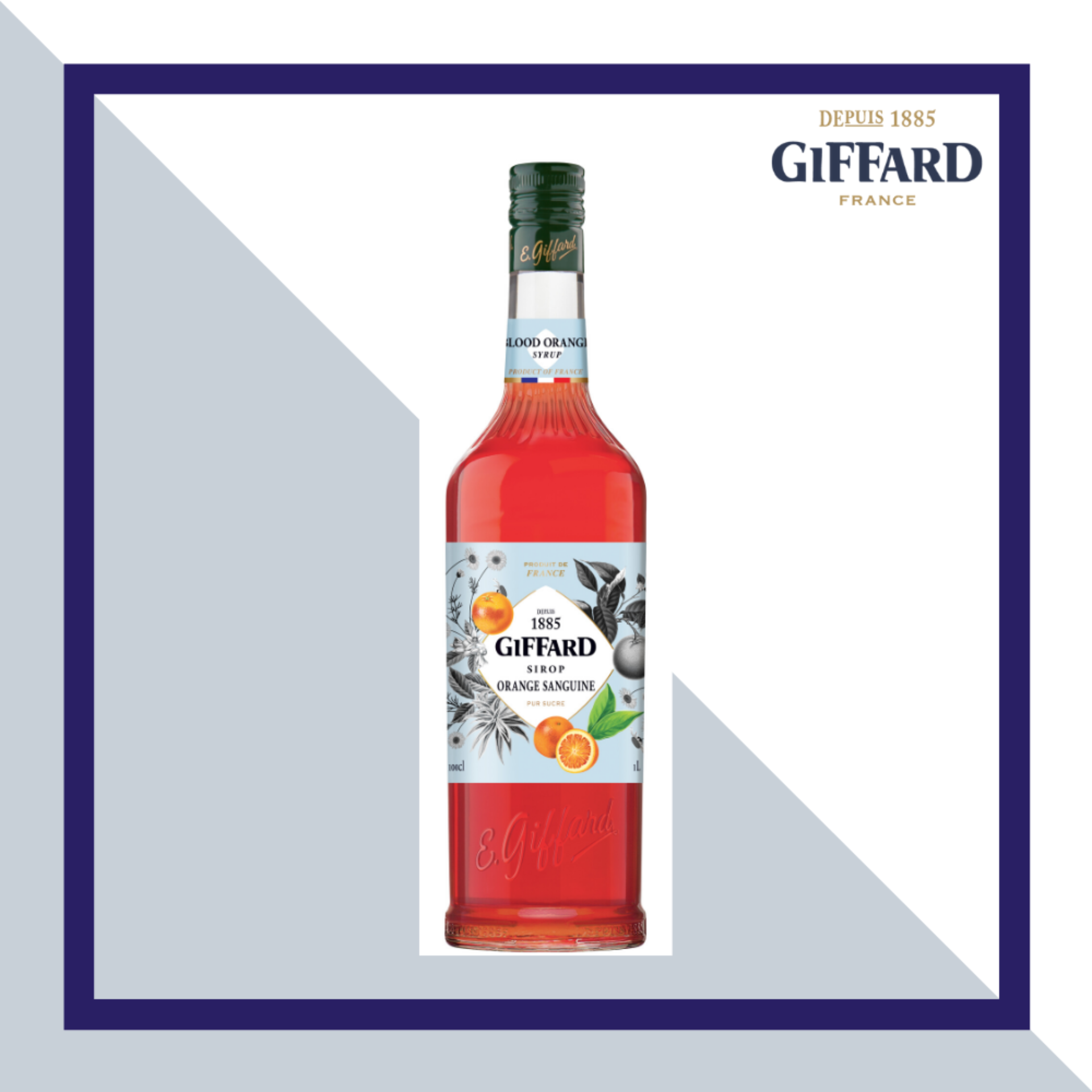 Siro Cam đỏ (Orange sanguine Syrup) 1000ml Giffard Vietnam