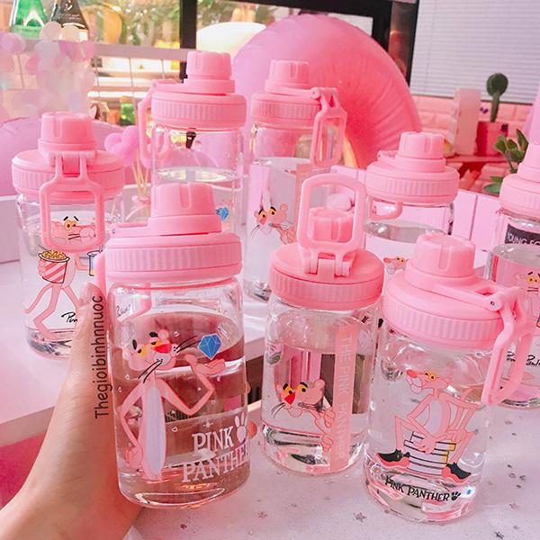 Bình thủy tinh báo hồng pink panther 500ml n130