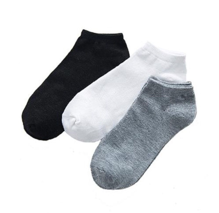 Tất nữ, tất nam, tất trơn cổ ngắn cotton