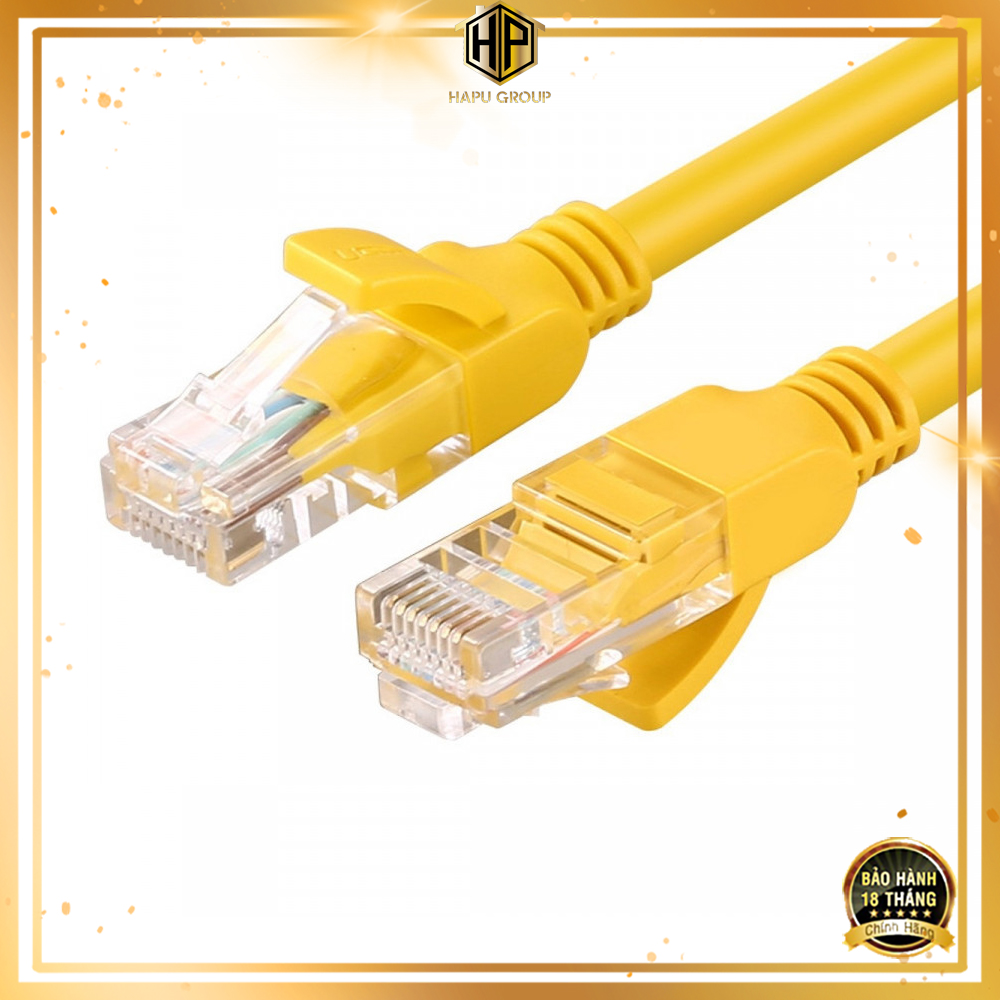 Cáp mạng lan ugreen nw103 - màu vàng chính hãng - dây mạng cat5e bấm sẵn - hapugroup
