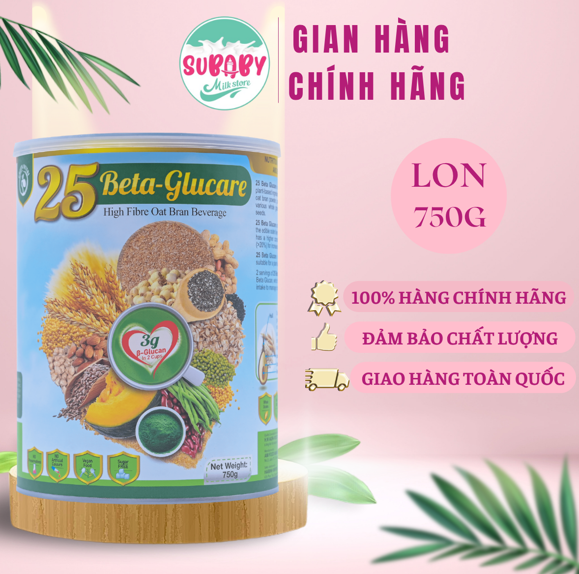 Sữa Bột ngũ cốc 25 loại hạt Beta Glucare 750g