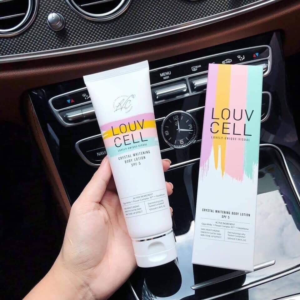 Dưỡng thể trắng da louv cell crystal whitening body lotion