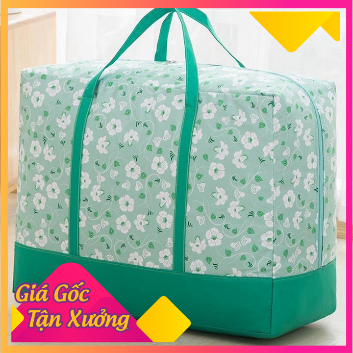 Set 3 Túi Đựng Quần Áo Chăn Màn Vải Họa Tiết -