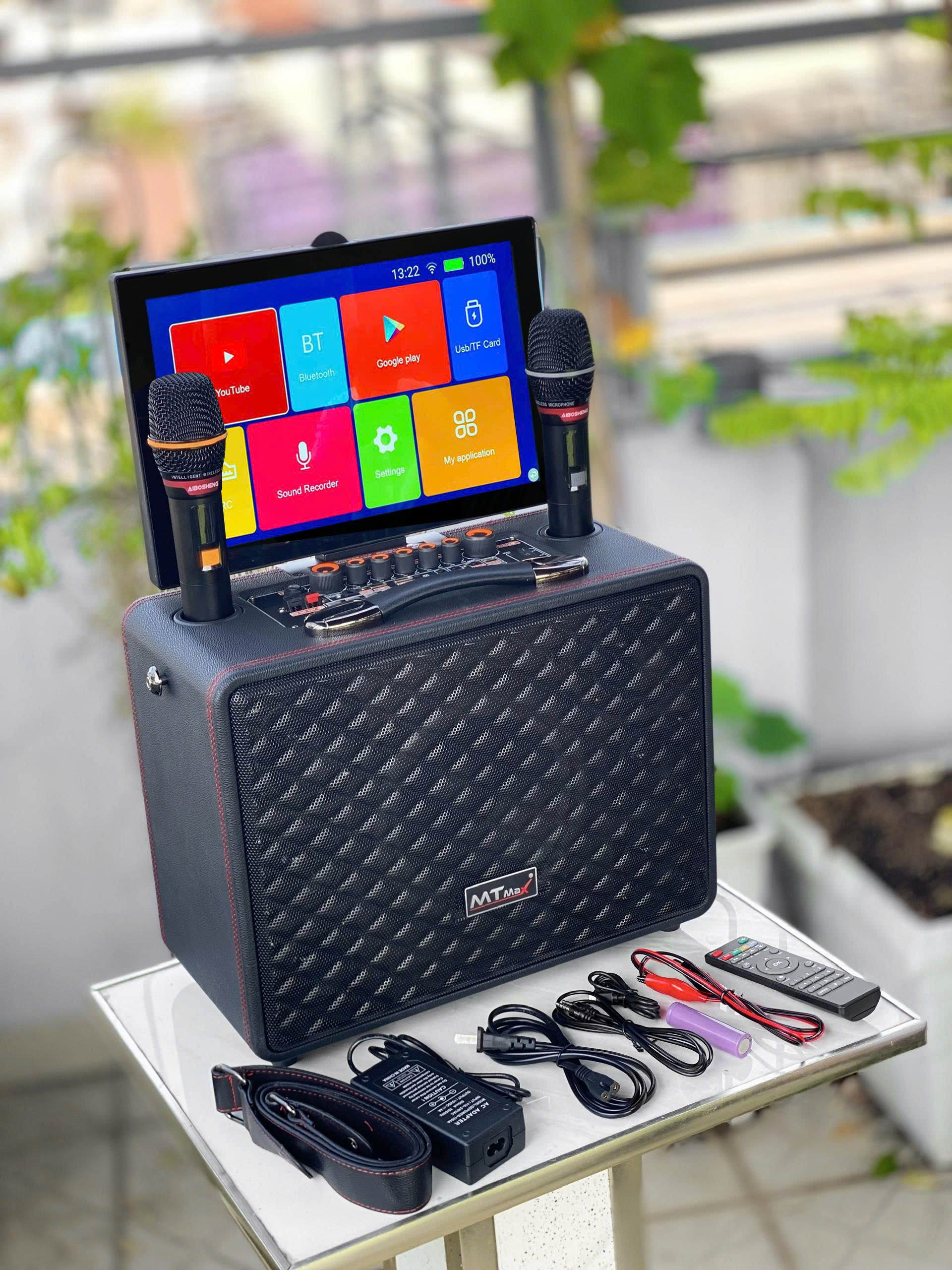  Loa Xách Tay Màn Hình MTMAX X2 Pro - 7 Đường Tiếng Karaoke Cùng Màn Hình Android Hiện Đại 14 Inch Kèm 2 Micro Bảo Hành 12 Tháng 