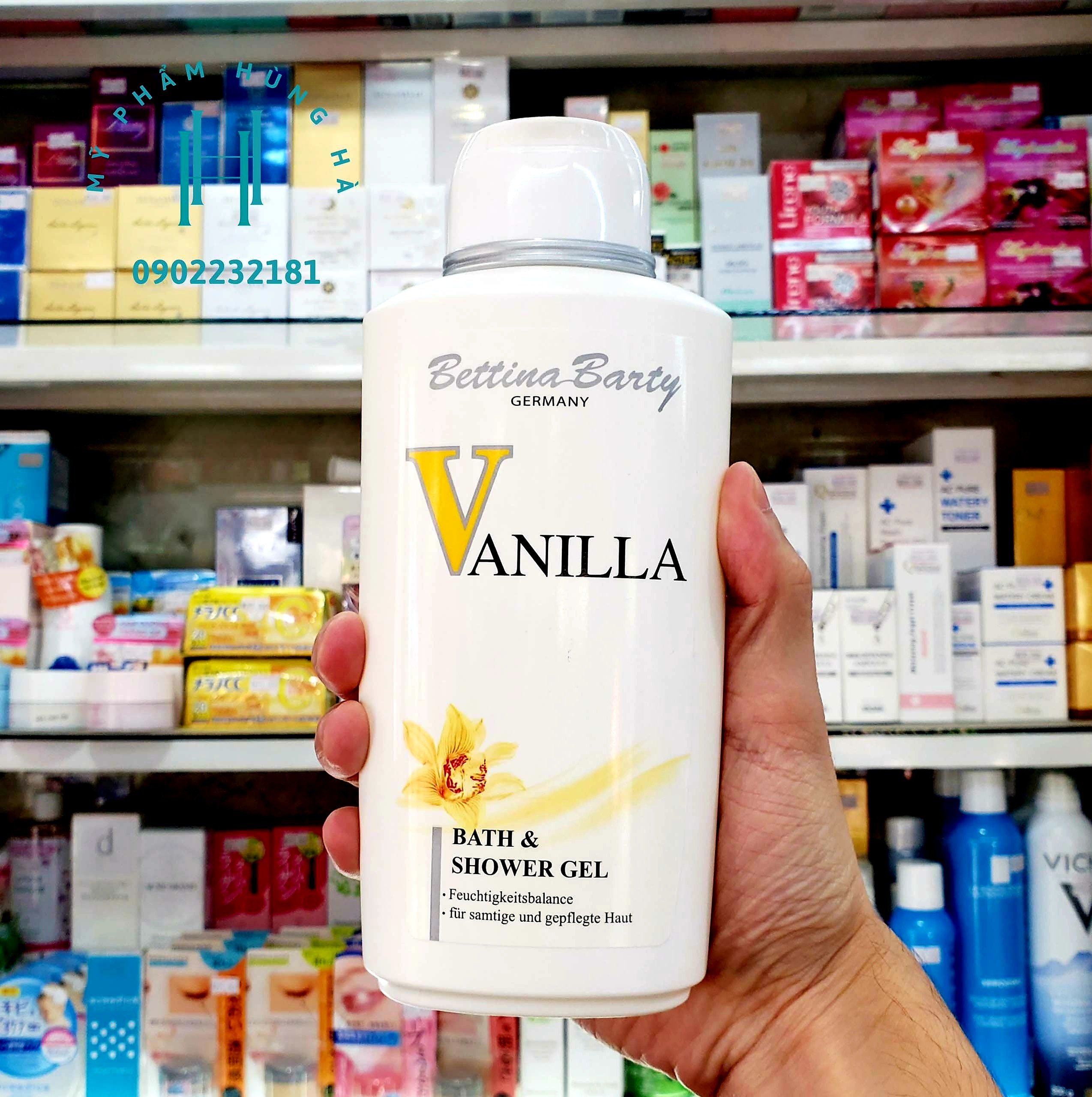 Sữa tắm Bettina, gel tắm Bettina Vanilla Bath & Shower 500ml